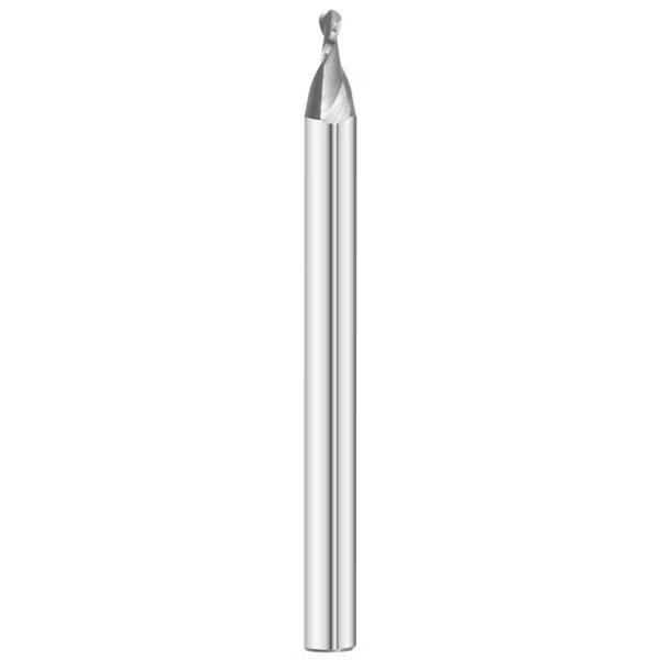 2-Flute - 30° Helix - 3215SM Sub-Miniature GP End Mills, RH Spiral, Ball, Sub Mini Stub, , Fullerton Tool, Mfr#: 32682